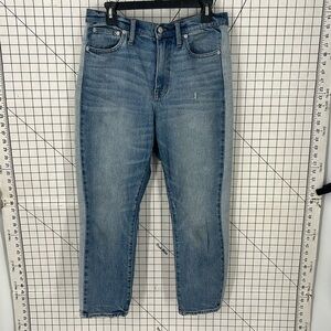 Madewell, the high-rise slim crop boy Jean 28